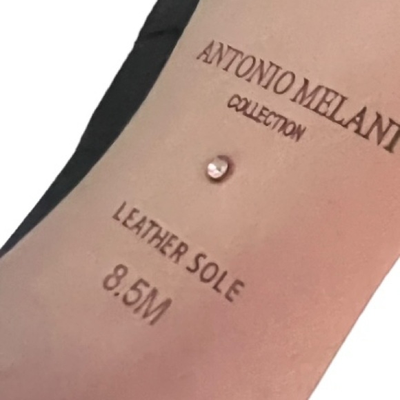 Antonio Melani Bree Tubular Black Slip On Block Heel Open Toe Sandals Size 9.5 - Picture 8 of 15